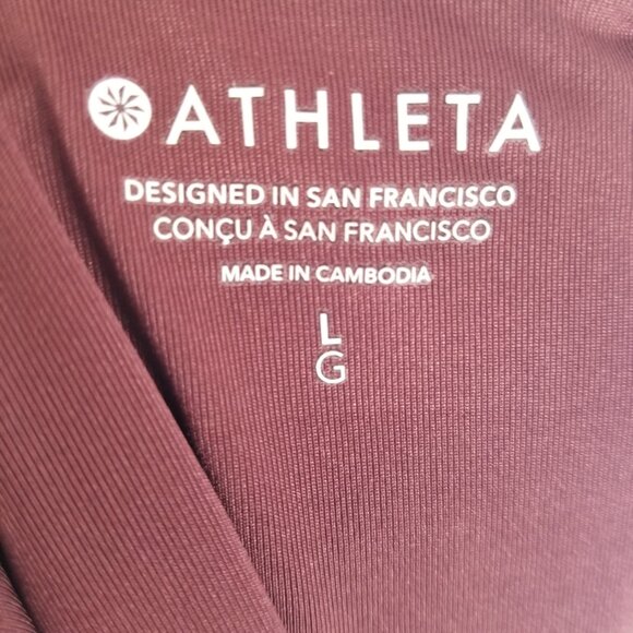 Athleta Swimsuit Size Large Two-Piece Tankini and Full Bottoms Brown Floral - Picture 11 of 12